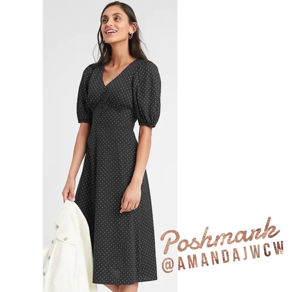 Banana Republic Classic Midi Dress - White - NWT - Picture 11 of 14